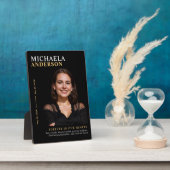 写真モダンエレガント記念Keepsakeテーブルトップ フォトプラーク (側面)