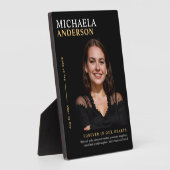 写真モダンエレガント記念Keepsakeテーブルトップ フォトプラーク (側面)