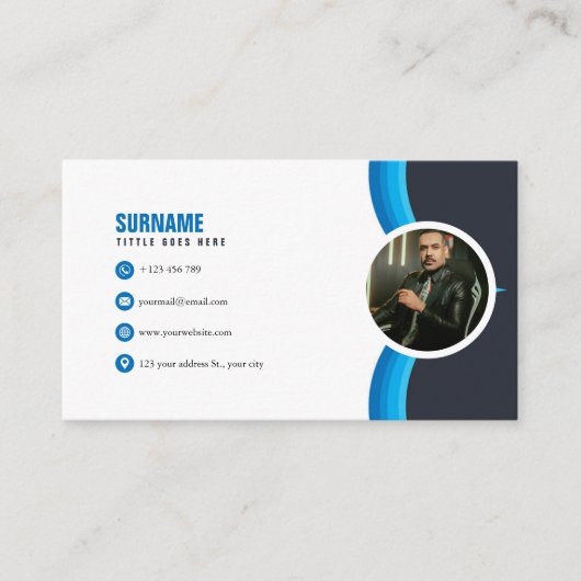 写真モダンエレガント 名刺 (正面)