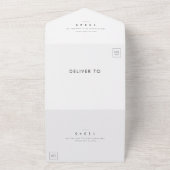 写真モダンエレガントRSVP結婚の オールインワン招待状 (外側)