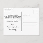 写真モダンエロペメントたった今結婚しましたドッグ結婚ズ 案内ポストカード (裏面)