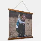 写真モダンカスタムと文字記念自然 吊り下げ型タペストリー (傾斜あり)