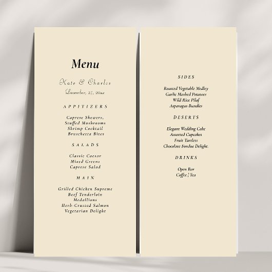 写真モダンカスタムのQrコード結婚のメニュー メニュー