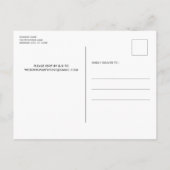 写真モダンカスタムドッグペット結婚ズ インビテーションポストカード (裏面)