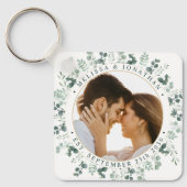 写真モダンカスタムユーカリ結婚ー キーホルダー (正面)