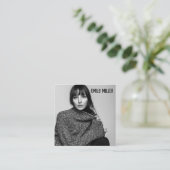 写真モダンカスタム正方形ビジネスカード スクエア名刺 (スタンド正面)