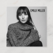 写真モダンカスタム正方形ビジネスカード スクエア名刺 (正面)