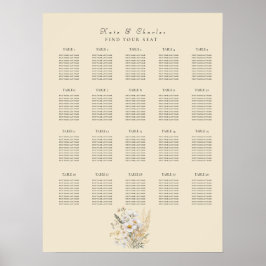 写真モダンカスタムQrコードの座席表 ポスター