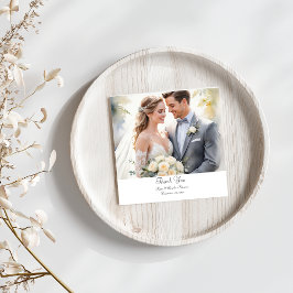 写真モダンカスタムQRコードサンキューカード サンキューカード