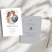 写真モダンカスタムQRコード結婚式招待状 招待状