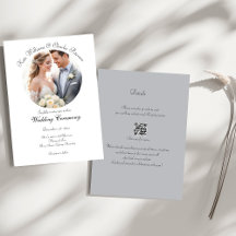 写真モダンカスタムQRコード結婚式招待状
