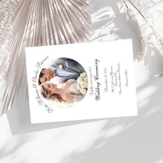 写真モダンカスタムQRコード結婚式招待状 招待状