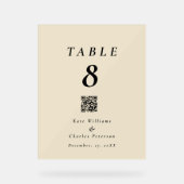 写真モダンカスタムQrコード表カード アクリルサイン (正面)