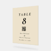 写真モダンカスタムQrコード表カード アクリルサイン (傾斜)