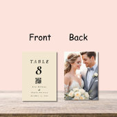 写真モダンカスタムQrコード表カード テーブルナンバー