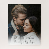 写真モダンカップルカスタマイズギフト ジグソーパズル (縦)