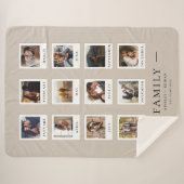 写真モダンカップル家族記念日バレンタイン シェルパブランケット (正面(横))