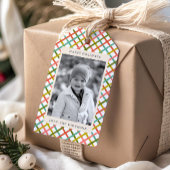 写真モダンカラフルクリスマス ギフトタグ