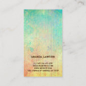 写真モダンカラフル水色の背景 名刺 (裏面)