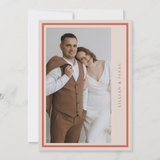 写真モダンカラフル結婚式招待状 招待状 (裏面)