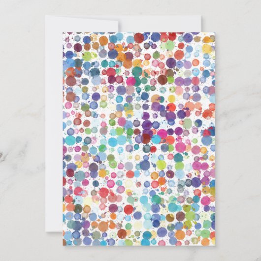 写真モダンカラフル誕生日 サンキューカード (裏面)