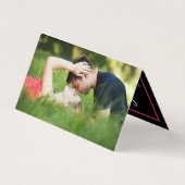 写真モダンカレンダー日付カードの保存 名刺 (裏面)