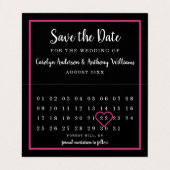 写真モダンカレンダー日付カードの保存 名刺 (内部フラット)