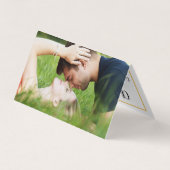 写真モダンカレンダー日付カードの変更 名刺 (裏面)