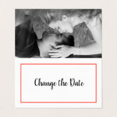 写真モダンカレンダー日付カードの変更 名刺 (外部フラット)