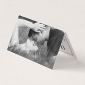 写真モダンカレンダー日付カードの変更 名刺 (裏面)