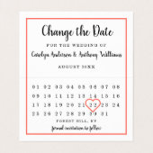 写真モダンカレンダー日付カードの変更 名刺 (内部フラット)