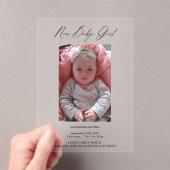 写真モダンガール生誕発表アクリルカード アクリル招待状 (インサイチュ (ポータブル))