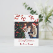 写真モダンキャンディー・ケーン・クリスマス シーズンポストカード (スタンド正面)