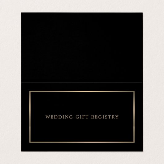 写真モダンギフトの登録カード付き黒と金ゴールド 名刺 (外部フラット)