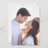 写真モダンクラシックエレガント白黒結婚ズ 招待状 (裏面)