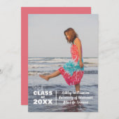 写真モダンクラス20XX卒業発表 案内状 (正面/裏面)