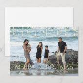 写真モダンクリスマスエレガントの休日のライトカード シーズンカード (正面/裏面)