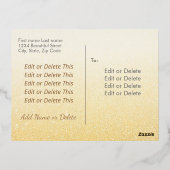 写真モダンクリスマスエレガントの台本イエス・クロス 箔シーズンポストカード (裏面)