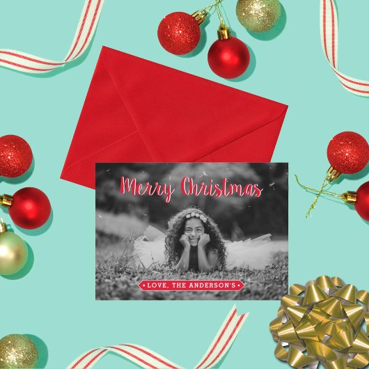 写真モダンクリスマスカード シーズンカード