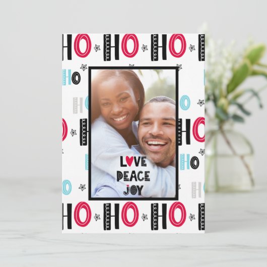 写真モダンクリスマスカード – スカンジナビアのドードル シーズンカード (スタンド正面)