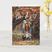 写真モダンクリスマスホリデー カード (黄色い花)