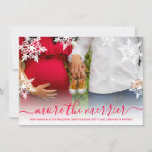 写真モダンクリスマス妊娠告知カード 案内状 (正面)