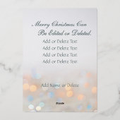 写真モダンクリスマス・イエスが黒と金ゴールドを交差 箔シーズンカード (裏面)