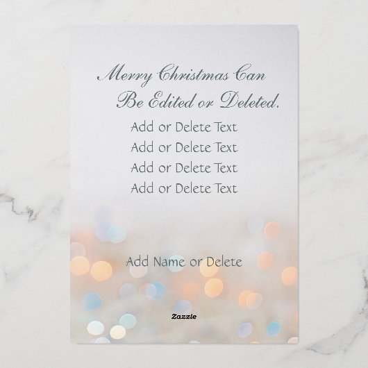 写真モダンクリスマス・イエスが黒と金ゴールドを交差 箔シーズンカード (裏面)