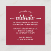 写真モダンクリムゾン卒業 エンクロージャーカード (裏面)