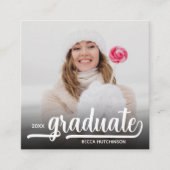 写真モダンクリムゾン卒業 エンクロージャーカード (正面)