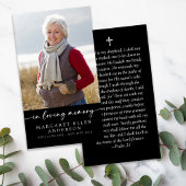 写真モダンクロス葬儀祈りの言葉カード