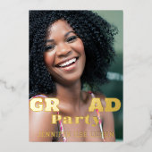 写真モダングラードパーティー 箔招待状 (正面)