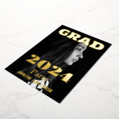 写真モダングラードパーティー 箔招待状 (回転した状態)