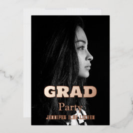 写真モダングラードパーティー 箔招待状